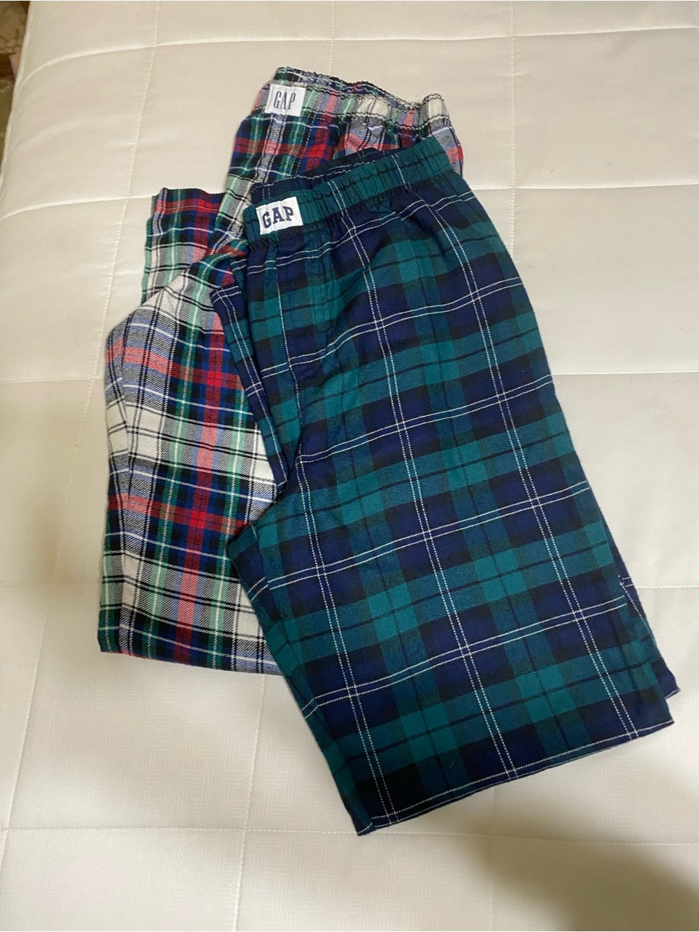 GapKids Boys Plaid Pajama Pants - Green Navy Red size 12